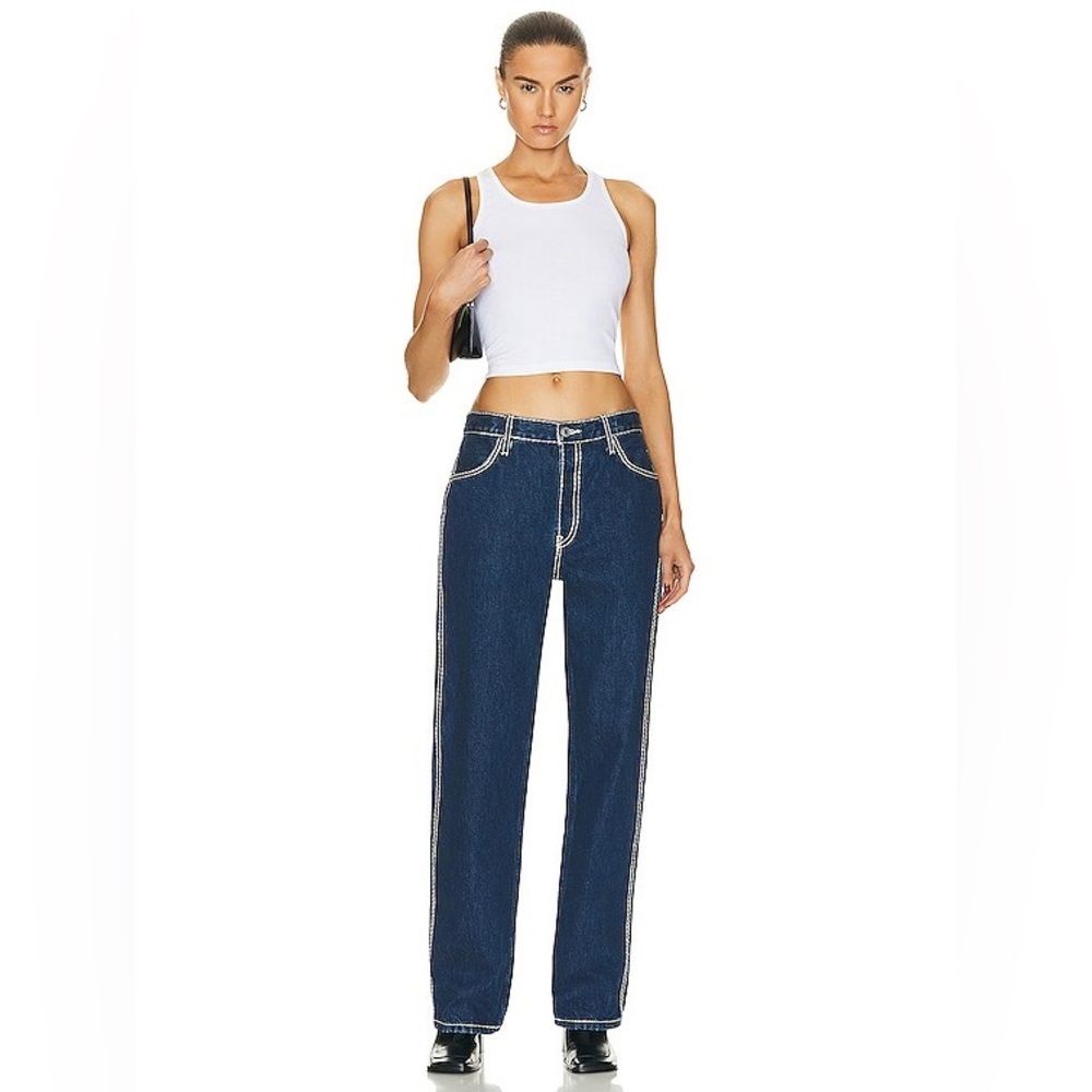 NWT RE/DONE Loose Long Chunky Stitch Indigo size 25